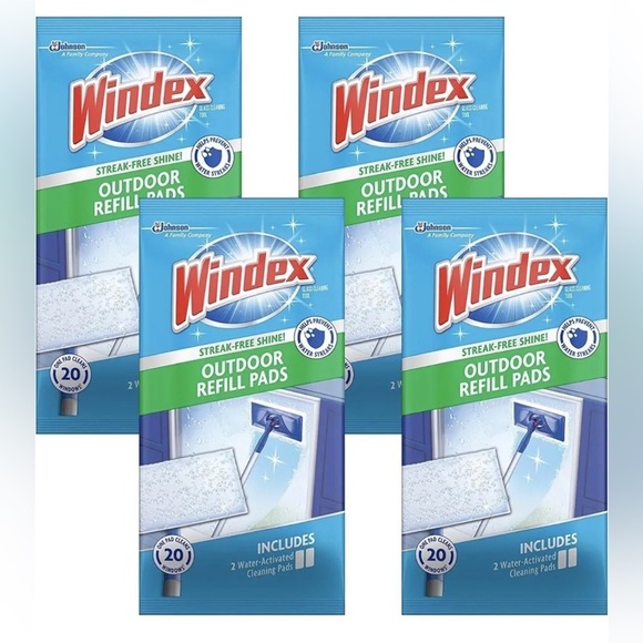 Windex Outdoor Refill Pads for Cleaning Glass, Windows & More ( 4 PACK ) - Picture 1 of 3